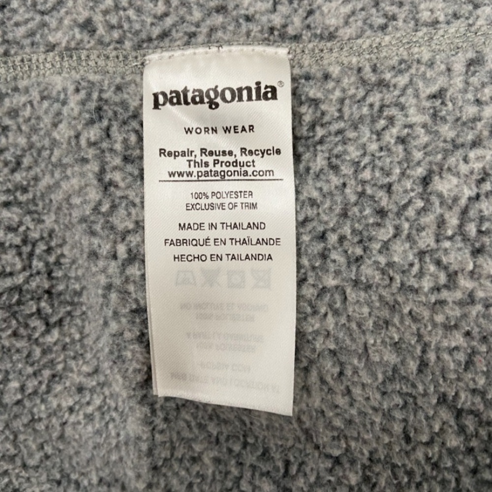 Patagonia Better Sweater 1/4 Zip Pullover Sweater Jacket Grey Silver Men XL Excl - Picture 12 of 13